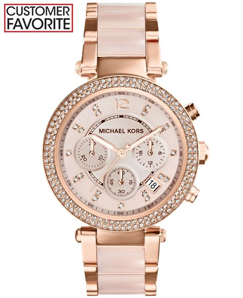 michael kors watch with pink links|mk 58961 watch.